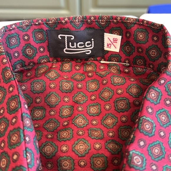 Tucci - 15/16, cotton button down, patterned shirt - Picture 3 of 6